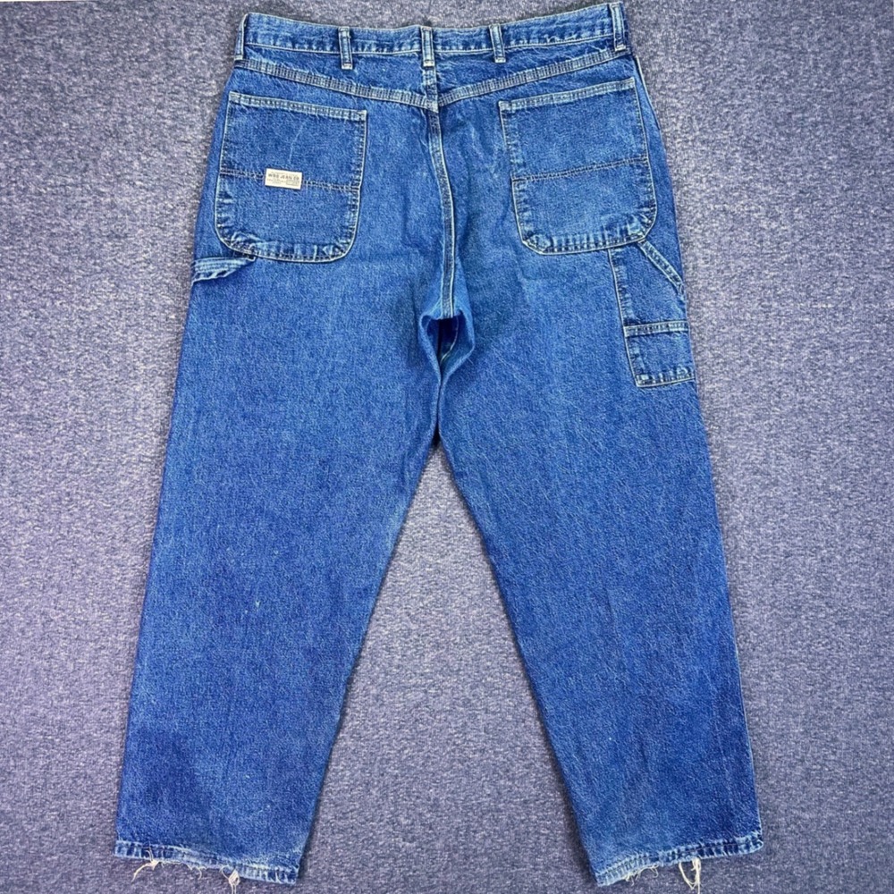 Wrangler Carpenter Jeans Mens 37x29 Blue Vintage Workwear Relaxed Utility Denim